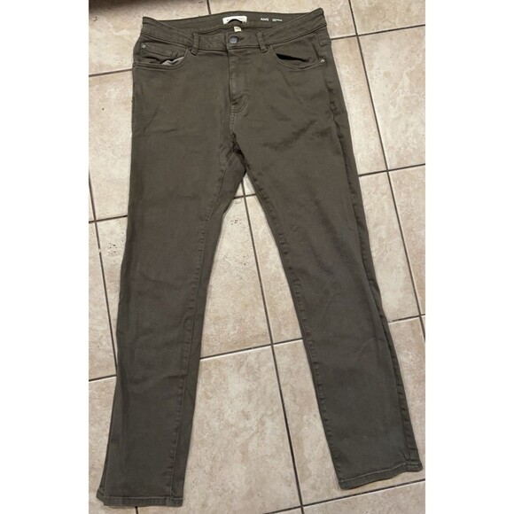 Warp Weft Pants Mens 34x32 Green Amsterdam Slim Stretch Jeans Moss Green - Picture 1 of 8